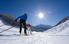 Cross-country skiing in Tux